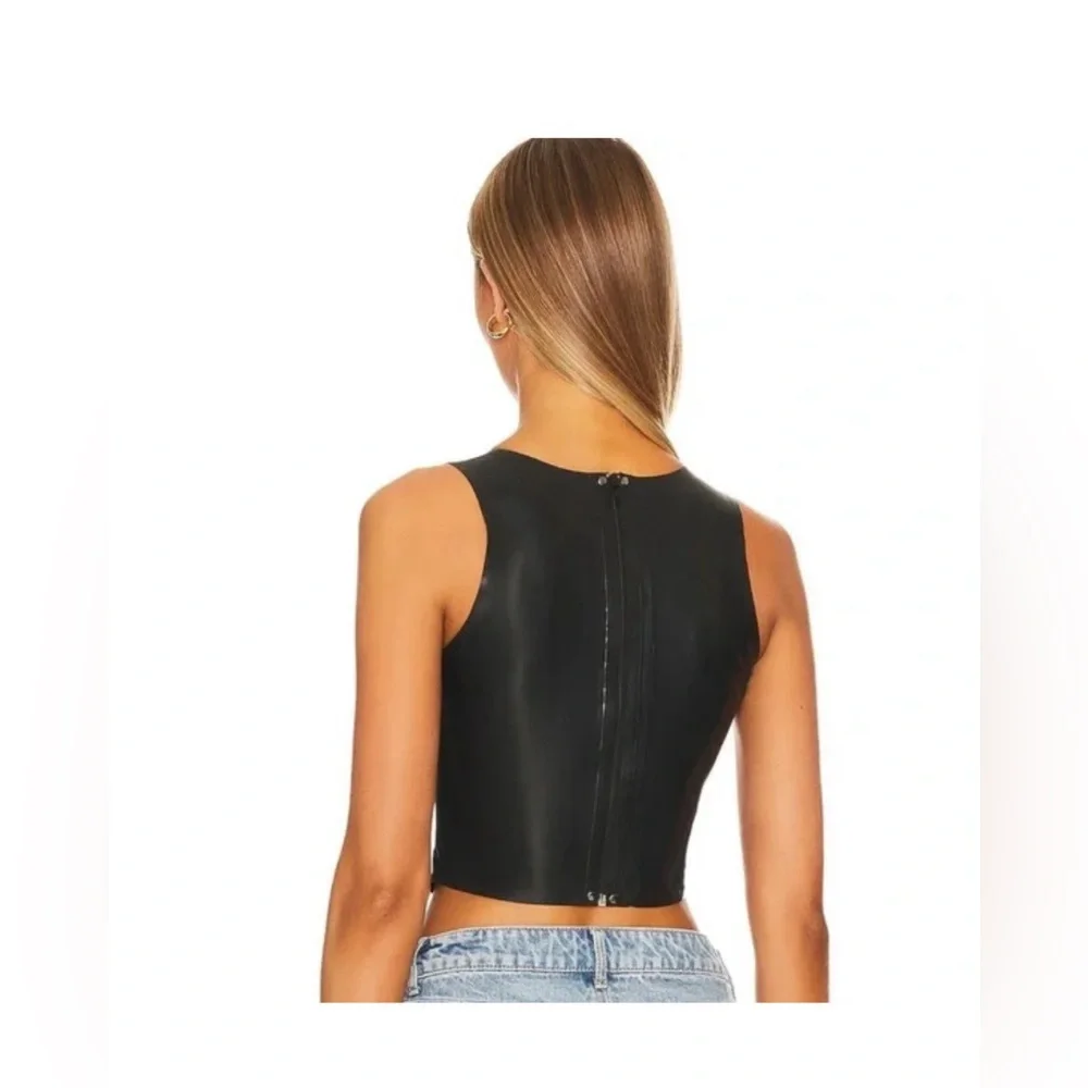 Miaou Jinx Tank Top Cami Latex Black Fetish Sz Large NWT $295...Revolve - Picture 2 of 16